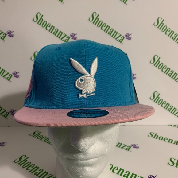 Headgear Classics Hat Playboy Fitted Cap Bunny World Your Playground Blue 7 3/8 - Picture 1 of 8